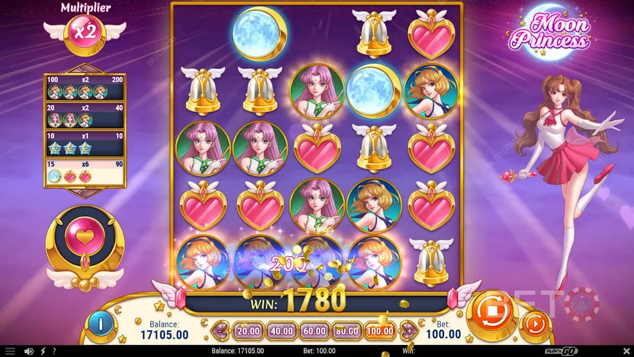 Gameplay of Moon Princess video slot