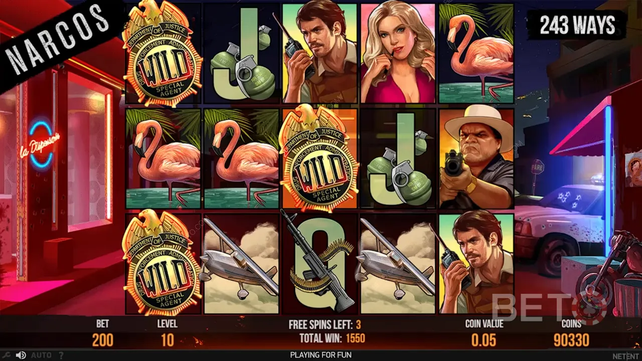 Gameplay of Narcos video slot by NetEnt